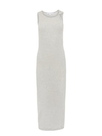 Robe À Bretelles Torsadées Avec Broderie Ancres - Light Grey Melange