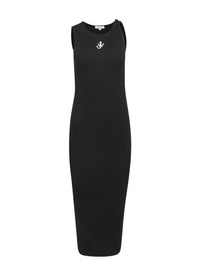 Robe longue à bretelles torsadées - Black