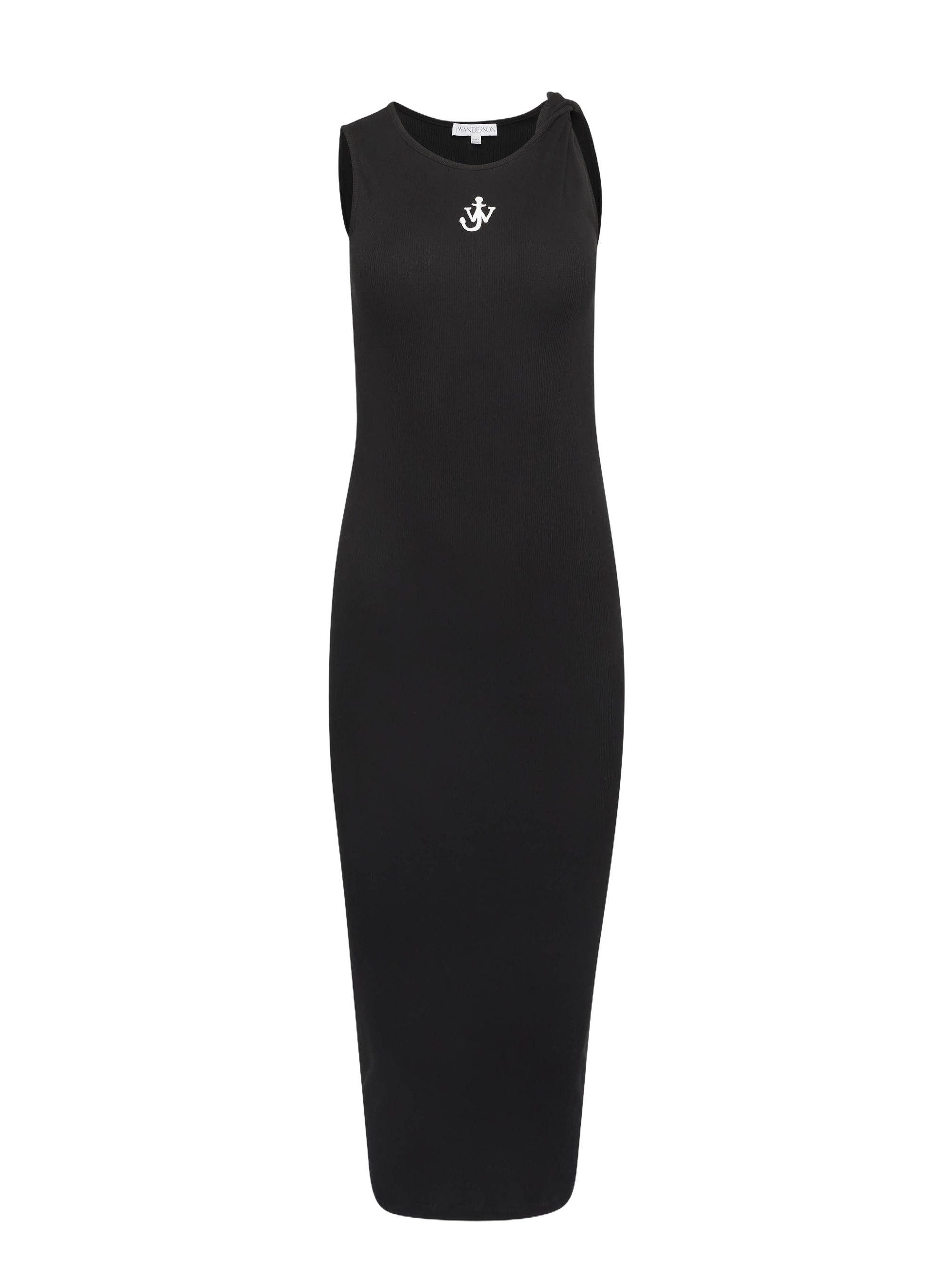Robe longue à bretelles torsadées - Black