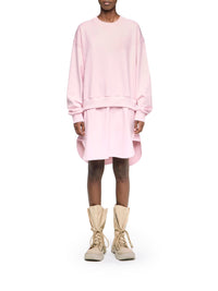 Robe midi à col ras du cou - Blush