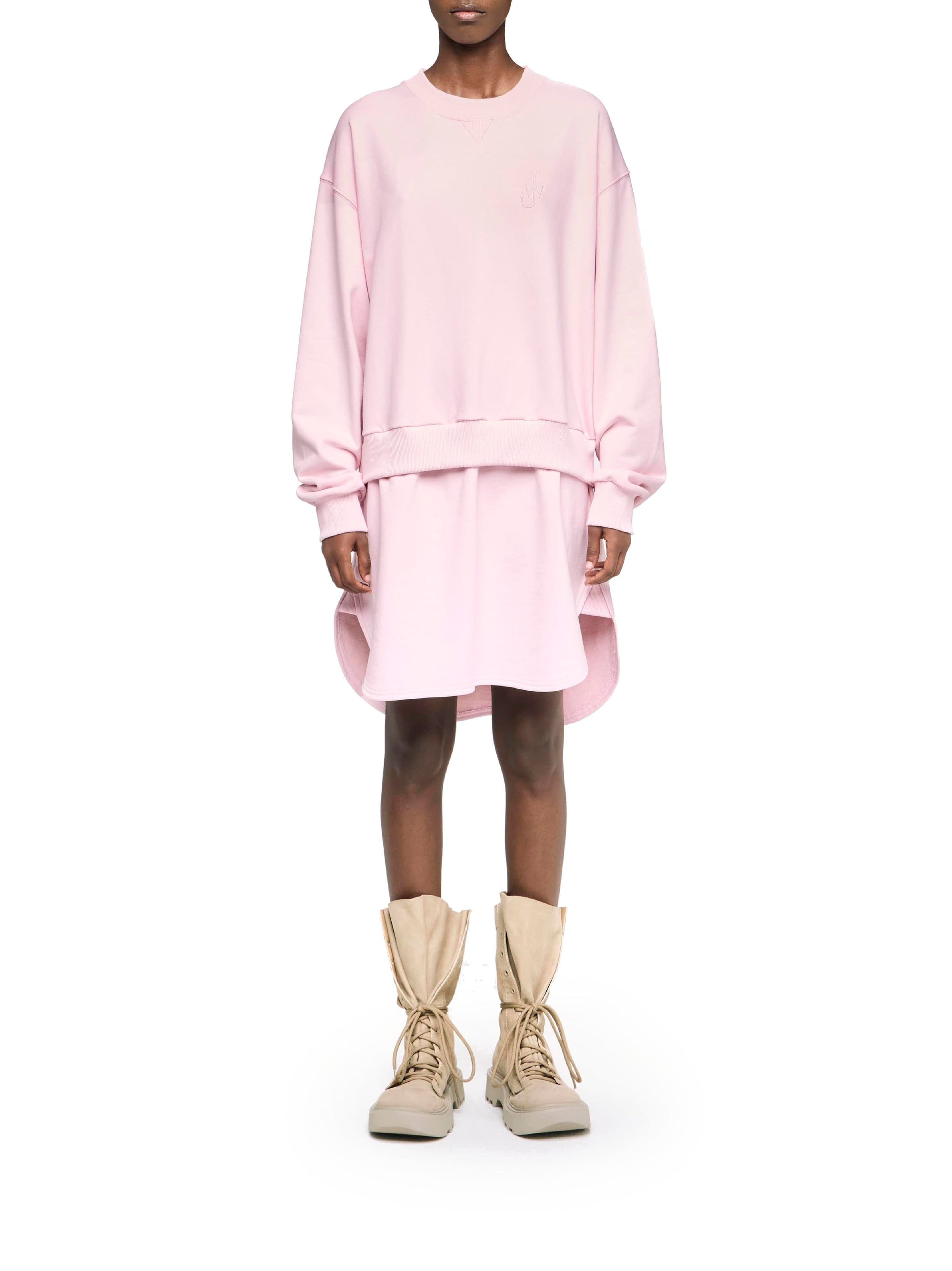 Robe midi à col ras du cou - Blush