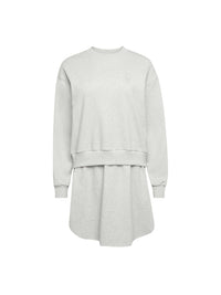 Robe midi à col ras du cou - Light Grey Melange