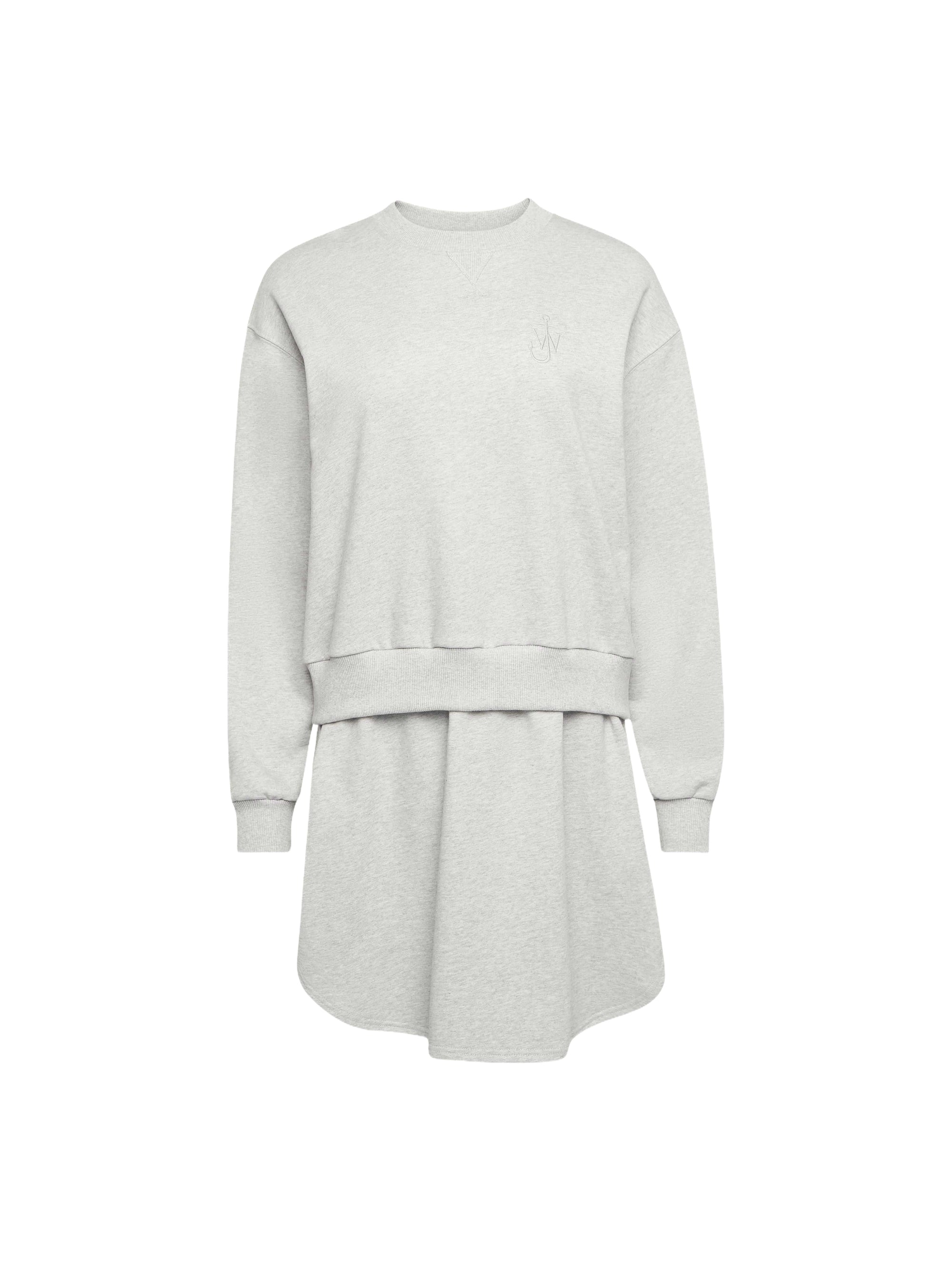 Robe midi à col ras du cou - Light Grey Melange