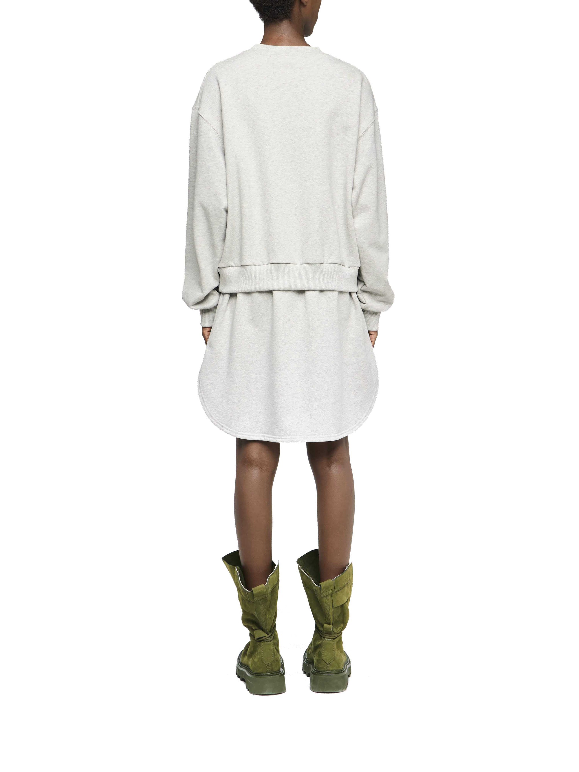 Robe-Sweat À Superpositions - Light Grey Melange