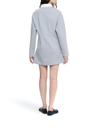 Robe Polo À Manches Longues - Mid Grey Melange