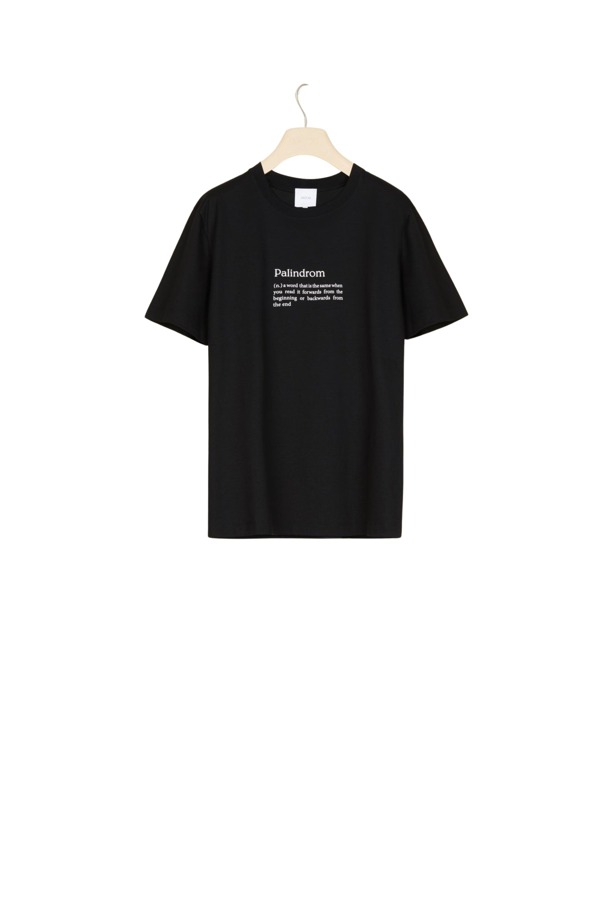 Palindrom T-shirt in organic cotton
  - Palindrom black