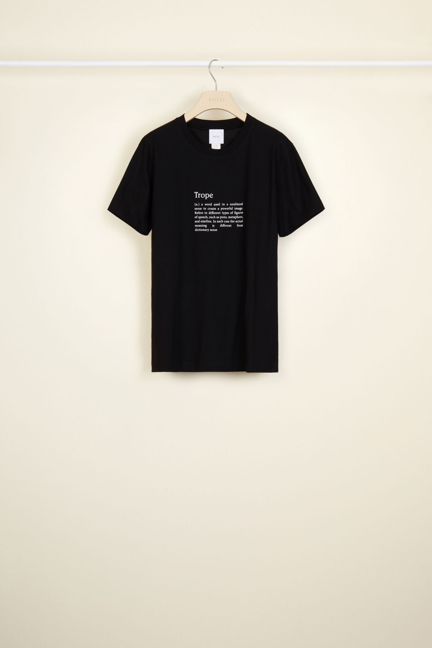 T-shirt Trope en coton bio
 - Noir Trope
