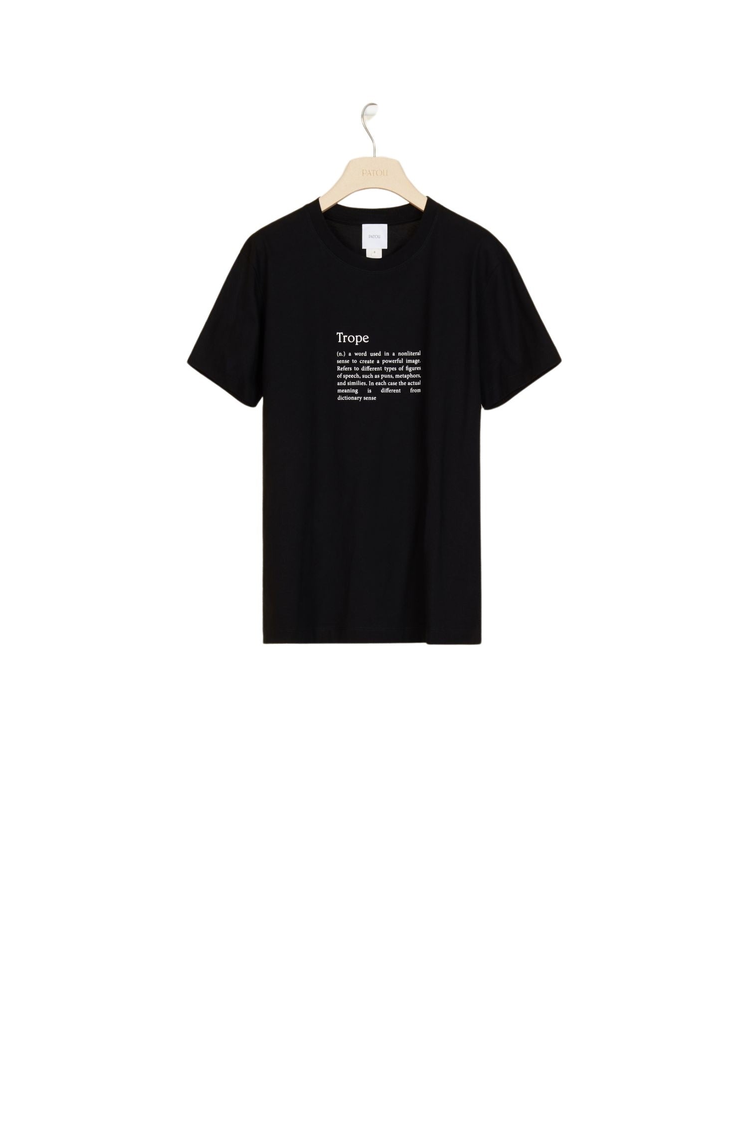 Trope T-shirt in organic cotton
  - Trope black