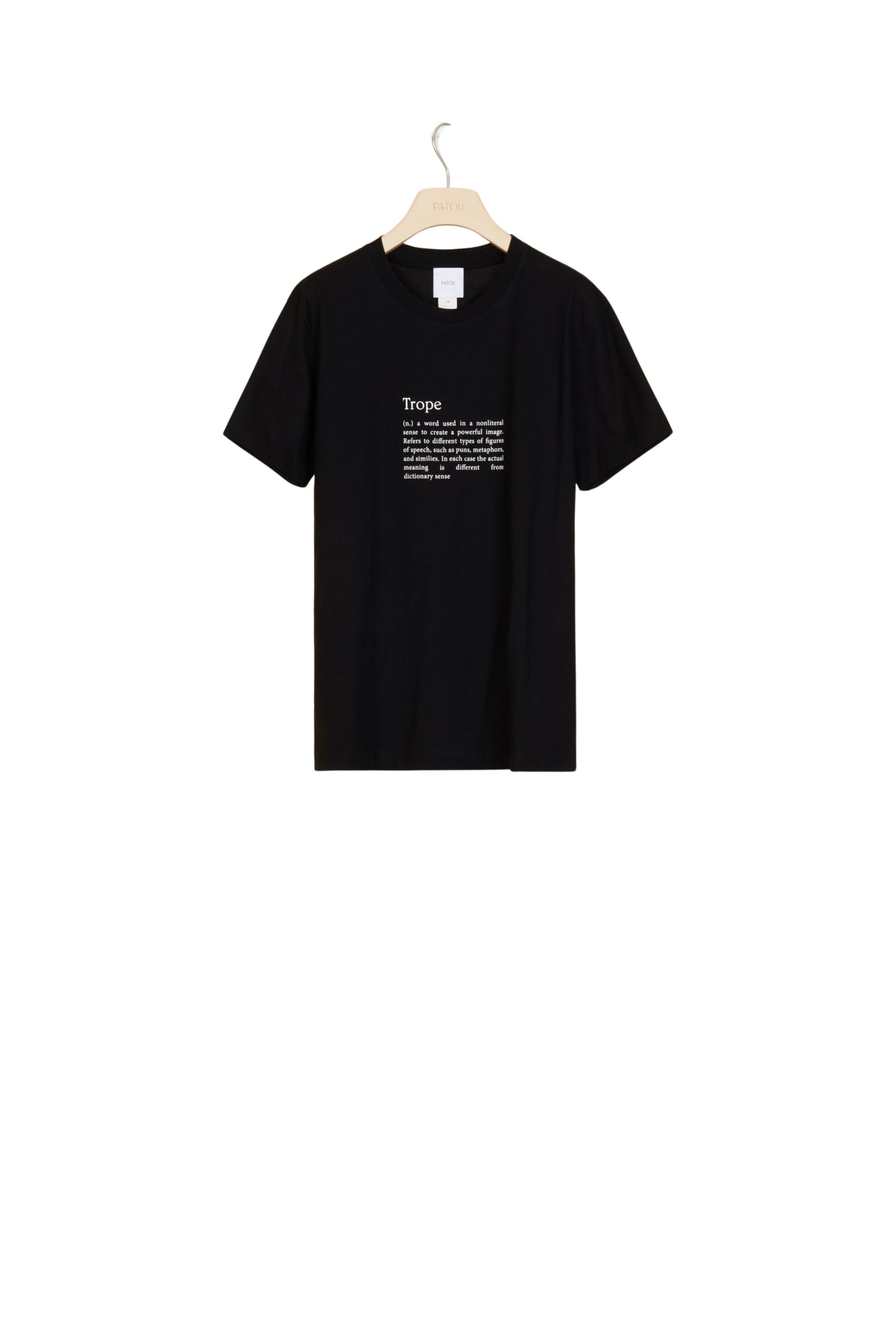 Trope T-shirt in organic cotton
  - Trope black