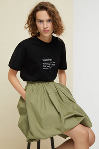 Organic cotton Tautology T-shirt
  - Black Tautology