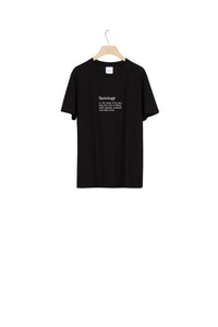 Organic cotton Tautology T-shirt
  - Black Tautology