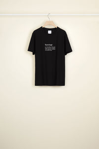 Organic cotton Tautology T-shirt
  - Black Tautology