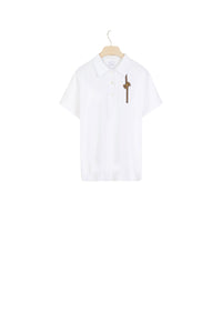 Cotton logo polo shirt - White