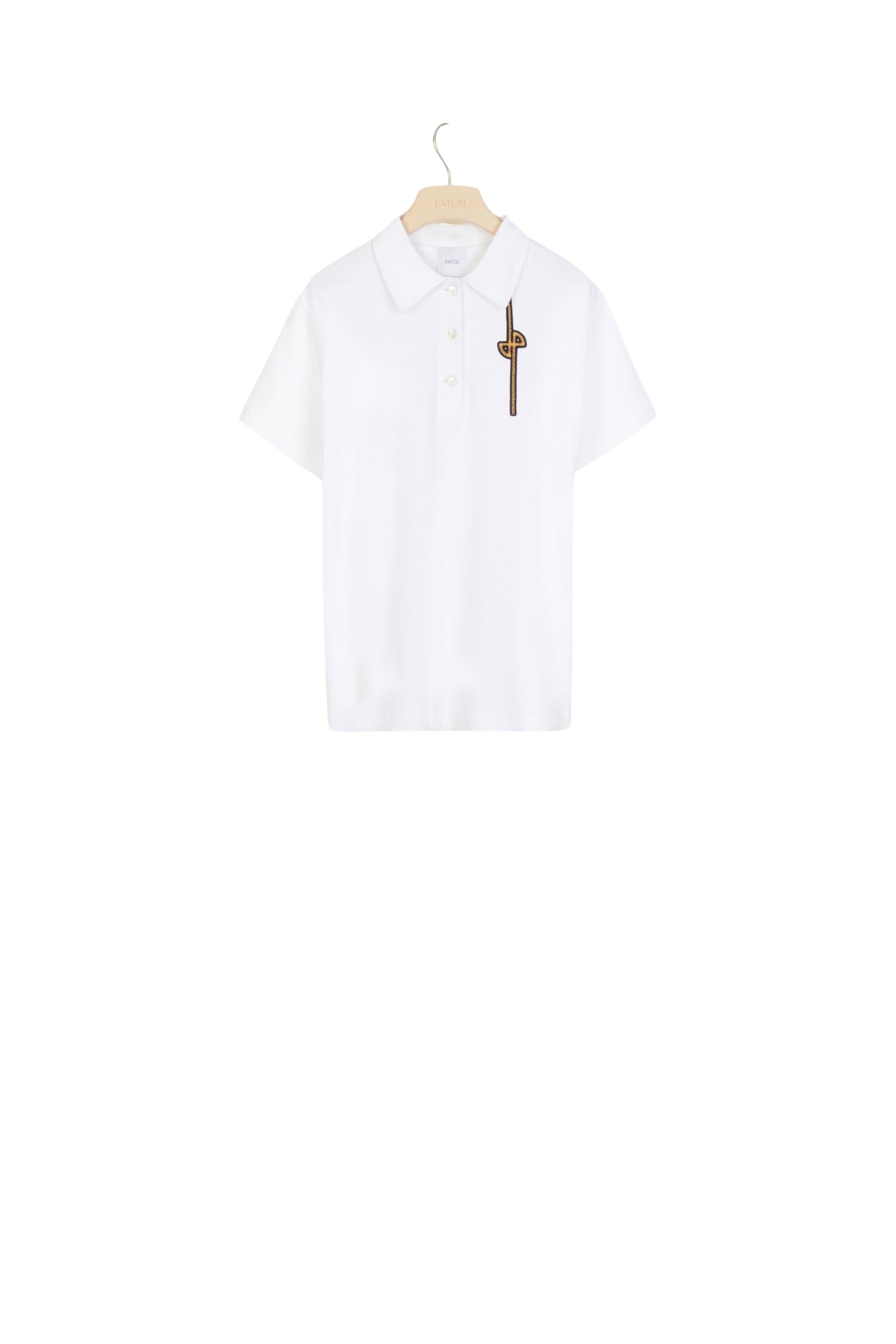 Cotton logo polo shirt - White
