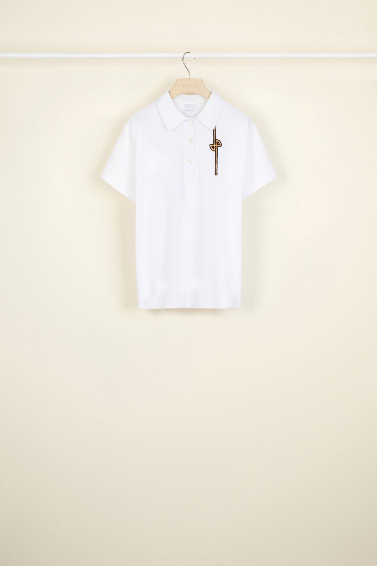 Cotton logo polo shirt - White