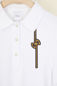 Cotton logo polo shirt - White