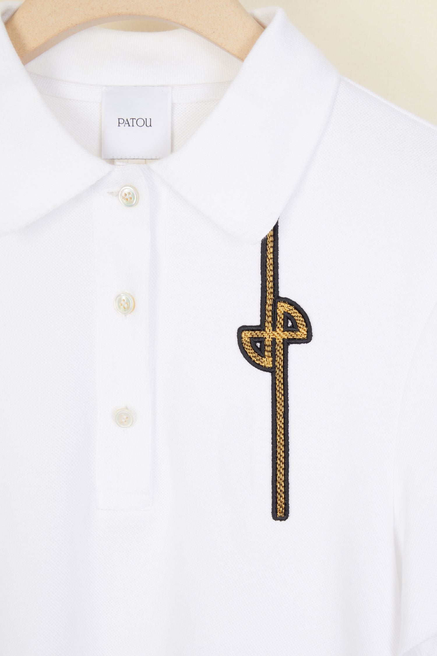 Cotton logo polo shirt - White