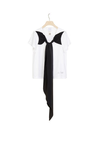 T-shirt à noeud - Noir & Blanc