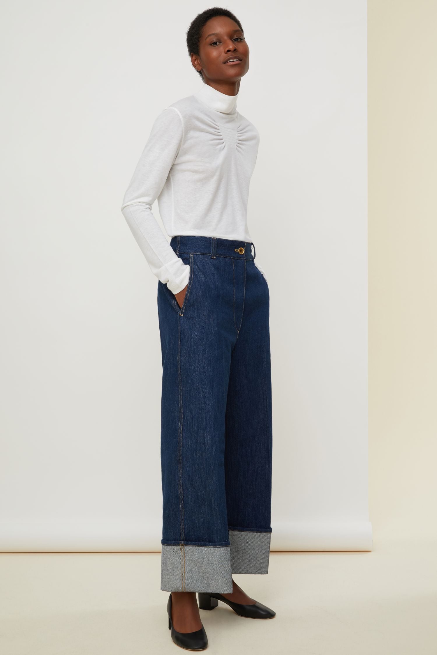 Jersey turtleneck - White