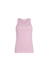Primrose Pink / Débardeur à logo Patou en coton bio