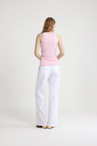 Primrose Pink / Débardeur à logo Patou en coton bio