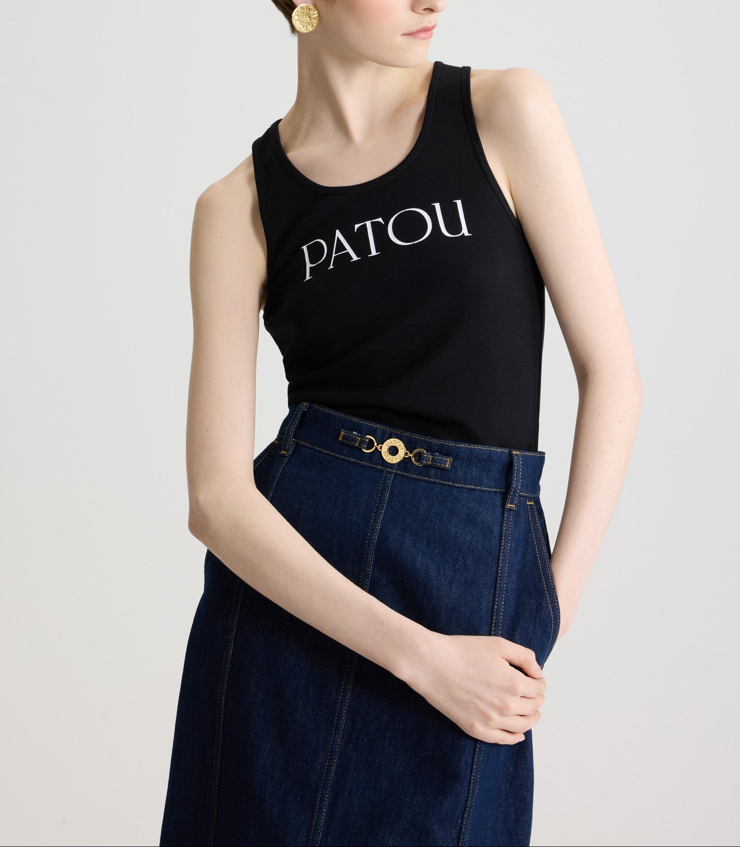 Débardeur Patou en coton - Noir