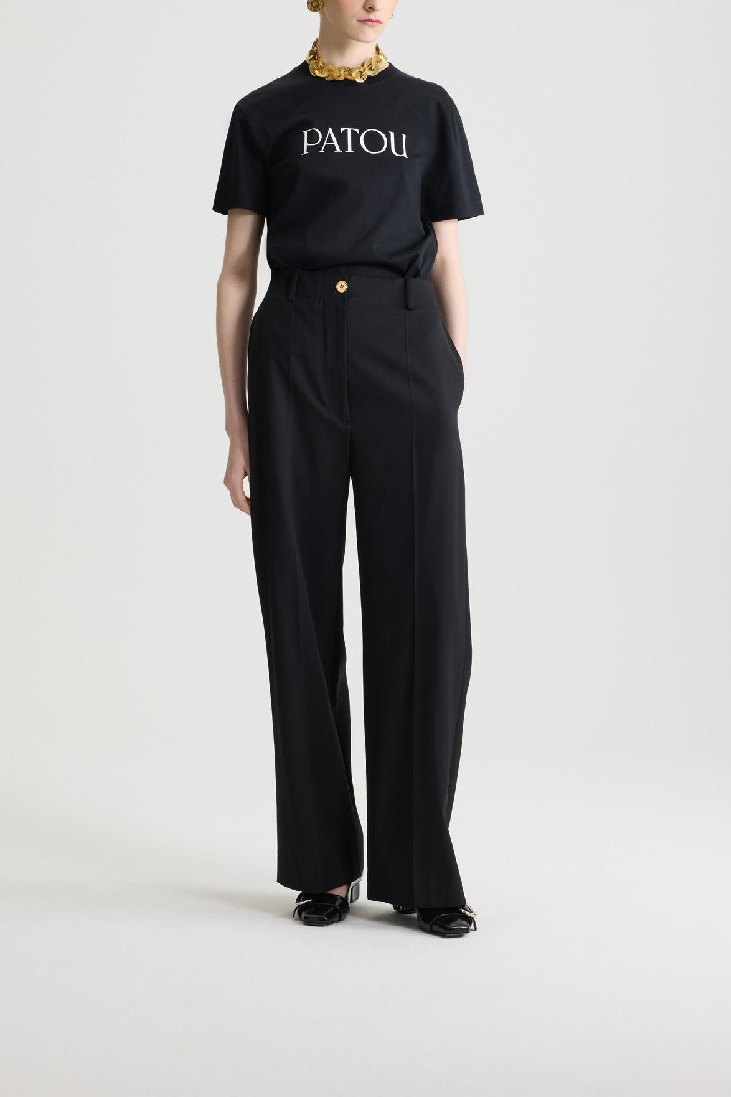 Patou cotton T-shirt - Black