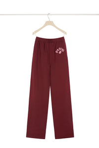Pantalon de jogging à broderie bouclette en coton bio