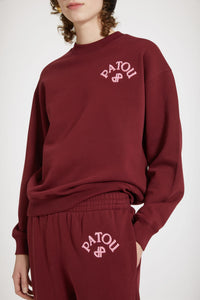 Sweatshirt Patou à broderie bouclette en coton bio