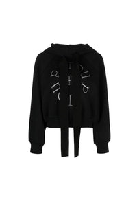 Black / Sweatshirt court à logo médaillon en coton bio