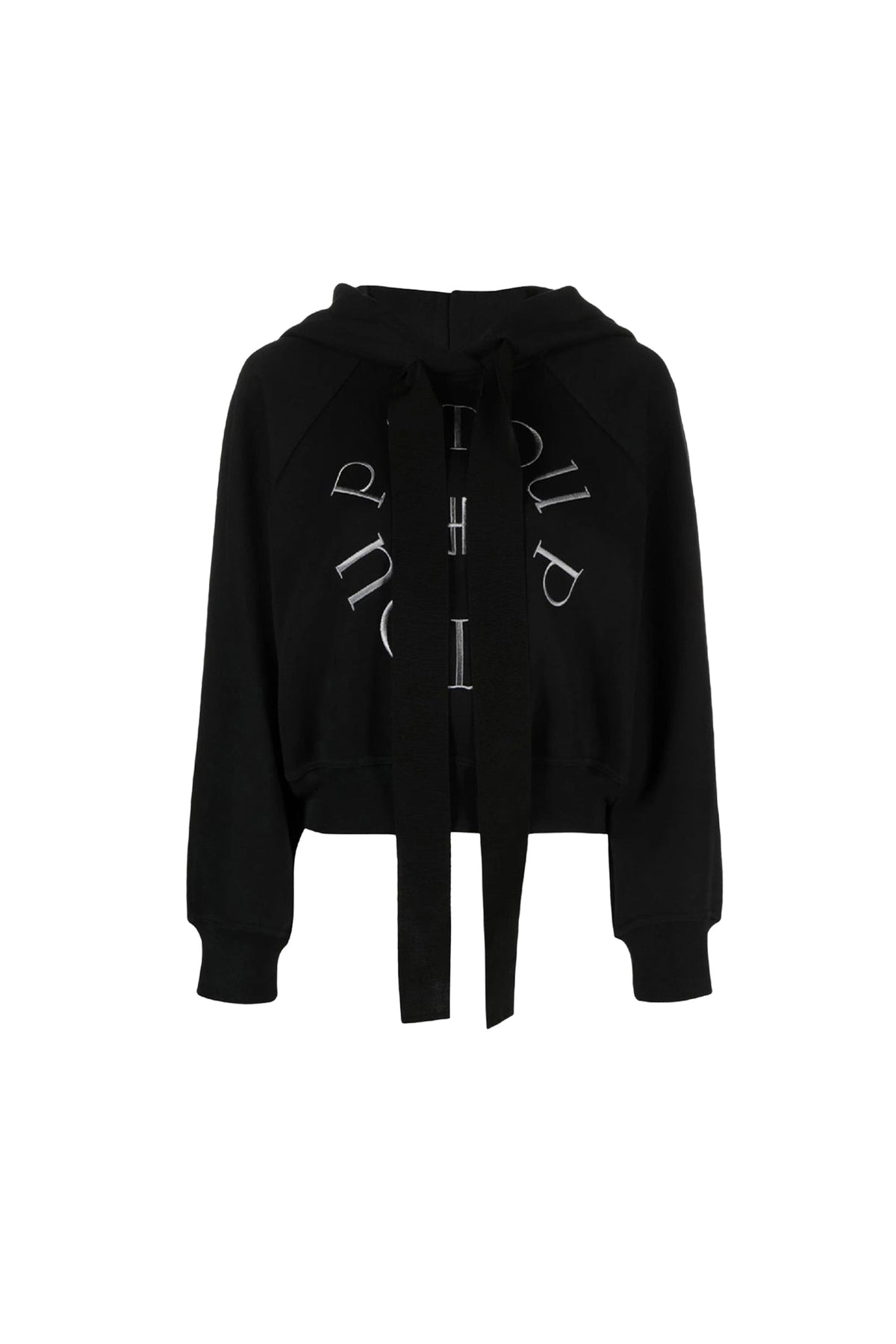 Black / Sweatshirt court à logo médaillon en coton bio