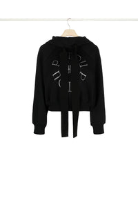 Sweatshirt court à logo médaillon en coton bio