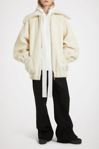 Bomber en faux shearling recyclé