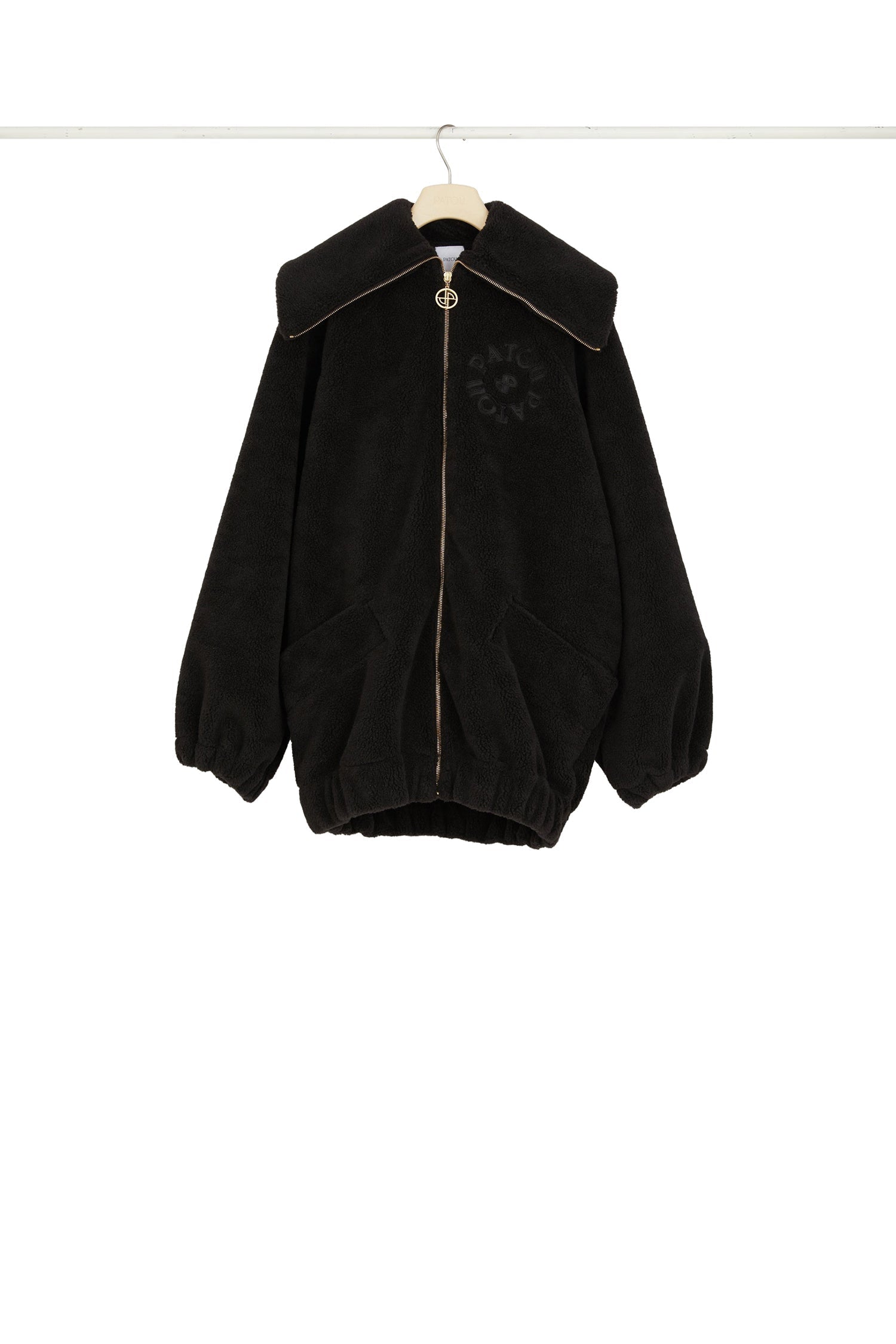 Bomber en faux shearling recyclé - Noir