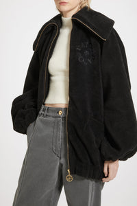 Bomber en faux shearling recyclé