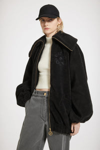 Bomber en faux shearling recyclé - Noir