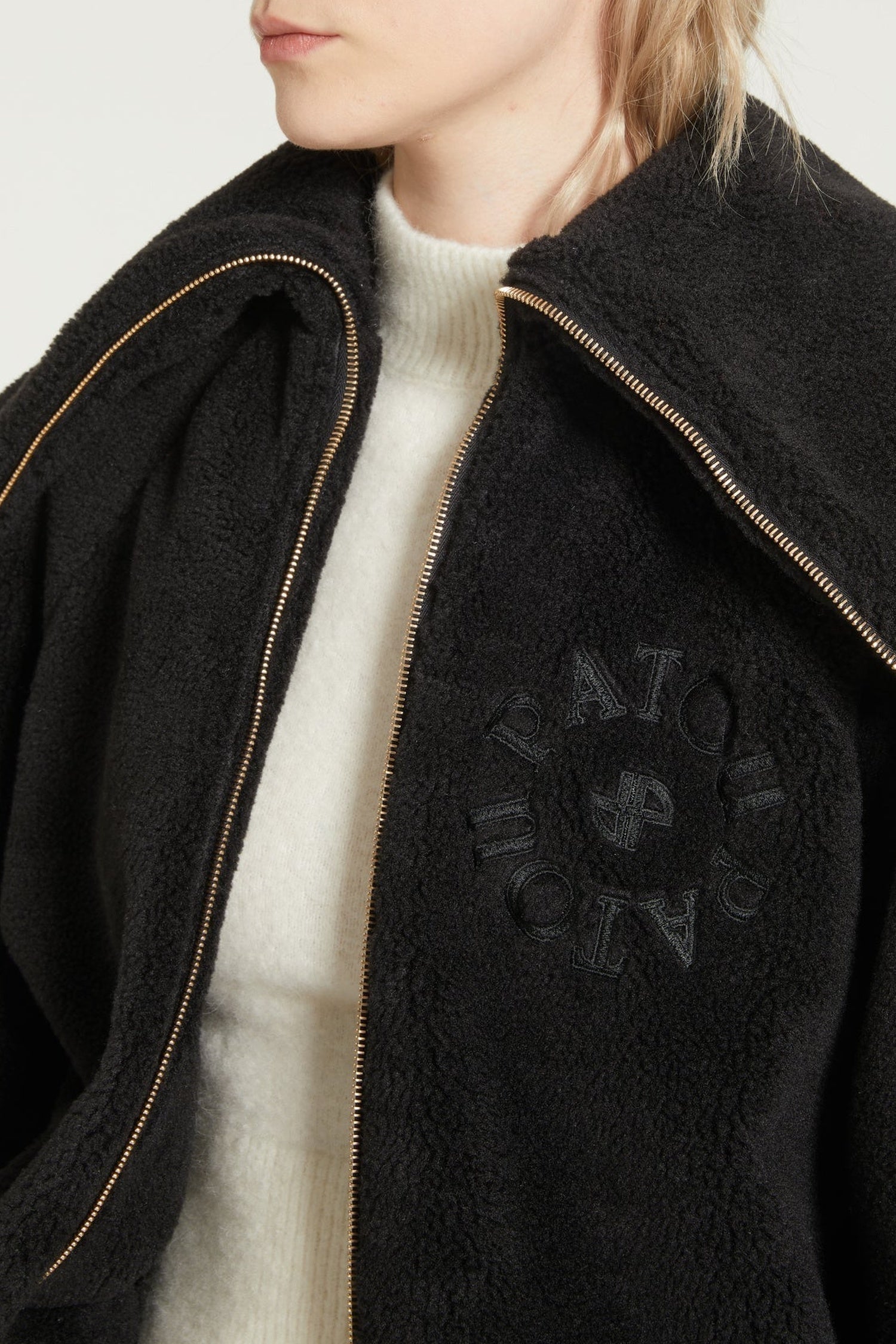 Bomber en faux shearling recyclé