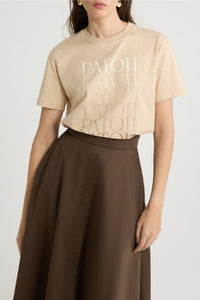 T-shirt à col rond Patou en coton - Praline