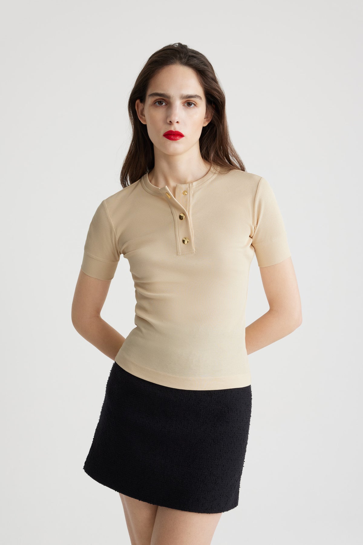 Angora / Top henley en coton bio