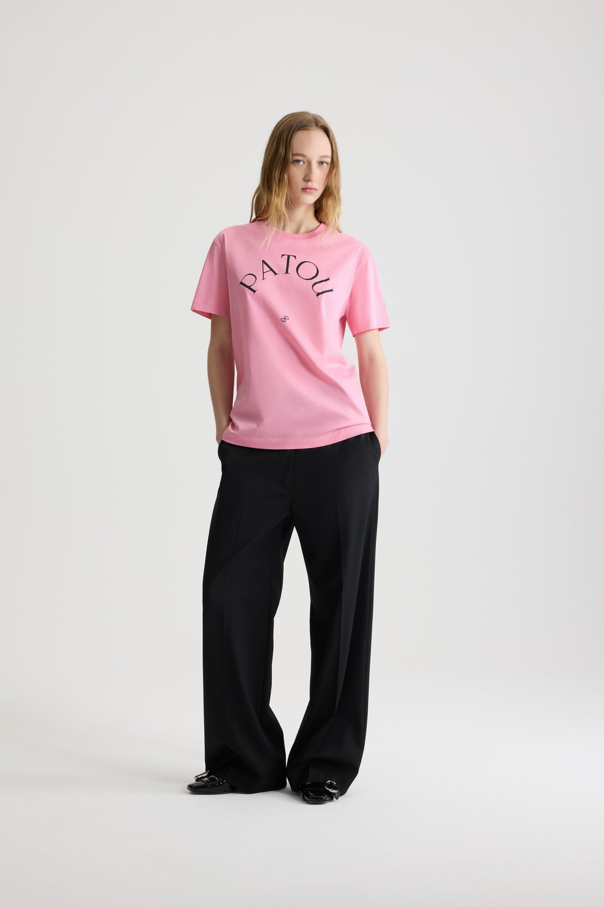 Pink Pearl / T-shirt à logo Patou et monogramme JP en coton bio