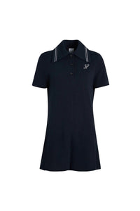 Robe polo courte à monogramme JP - Bleu Marine