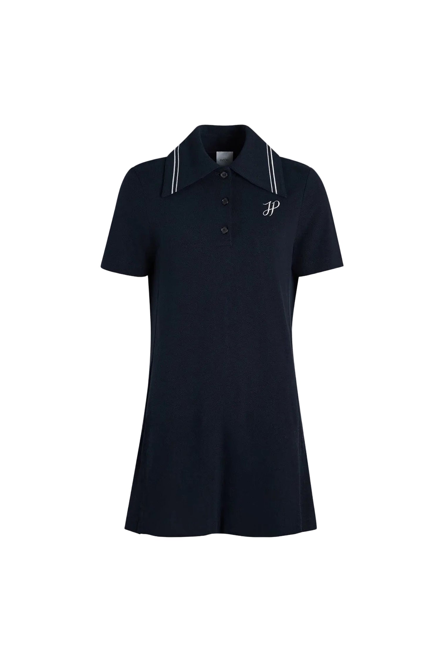 Robe polo courte à monogramme JP - Bleu Marine