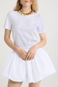 T-shirt dos nu en coton - Bleu Ciel