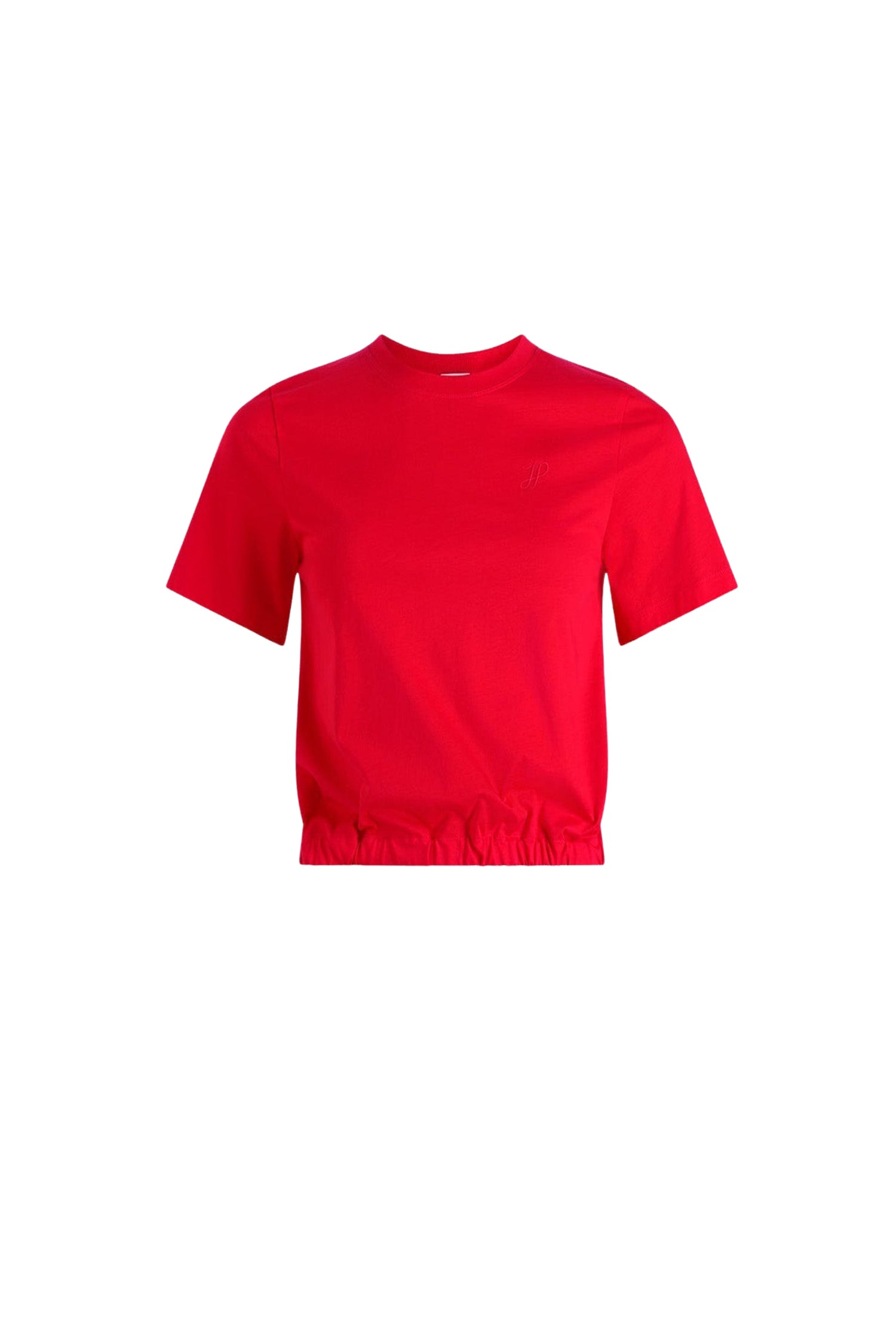 Cotton halter T-shirt - Lipstick Red