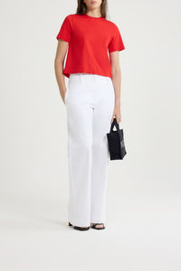 Cotton halter T-shirt - Lipstick Red