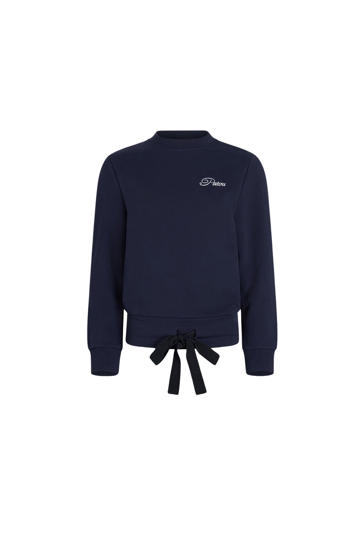 Sweatshirt à logo Patou brodé en coton - Bleu Marine