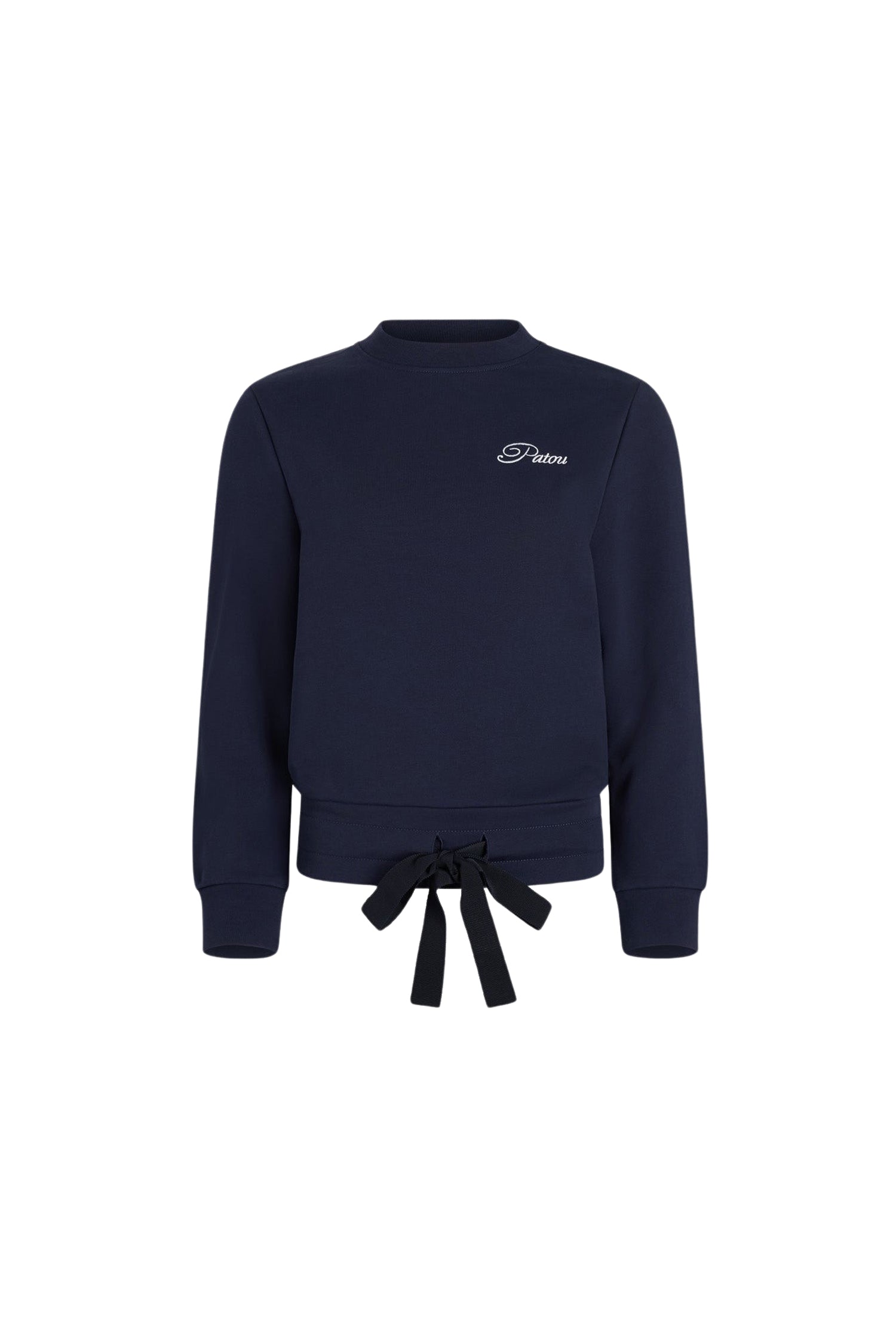 Navy Black / Sweatshirt à logo Patou brodé en coton bio