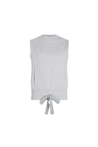 Pull sans manches à logo Patou brodé en coton - Gris Perle