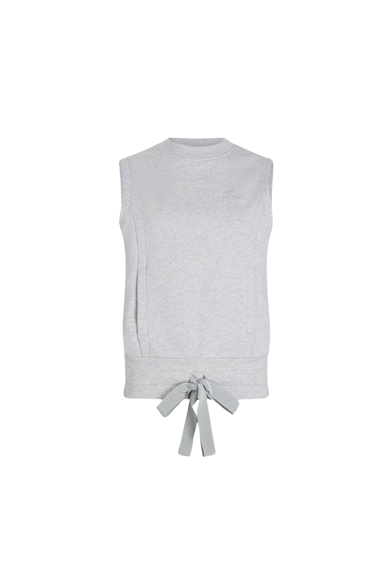 Pull sans manches à logo Patou brodé en coton - Gris Perle