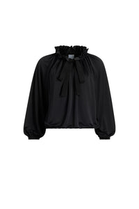 Black / Haut iconique à coulisse en jersey satiné